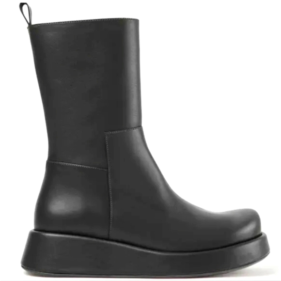 Paloma Barcelo "Cris Iris" Platform Moto Black Booties... Size 40/US 9.5 - Picture 1 of 11